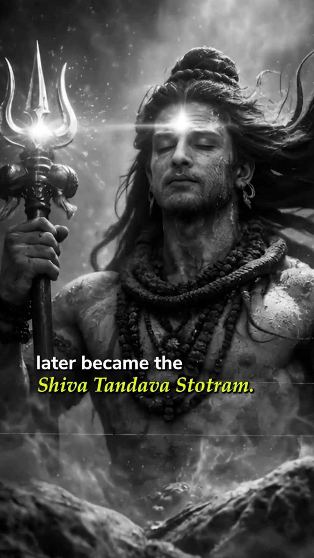 Vertical short on the origin of the Shiva Tandava Stotram